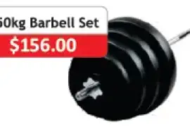 50kg Barbell Set, $ 156.00