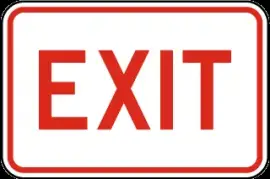 Exit and Entrance signs, $ 23.00