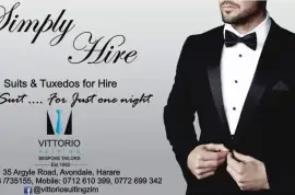 Suits & Tuxedos for Hire, $ 0.00